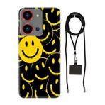 Senada Reeder S19 Max Pro S Zoom ile Uyumlu Kılıf Smile Yellow Silikon İpli Boyun Askı Aparatı