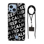 Senada Reeder S23 Pro Max ile Uyumlu Kılıf KeepCalm Silikon İpli Boyun Askı Aparatı