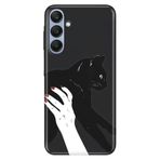 Senada Samsung A17 İle Uyumlu Kılıf Galaxy A17 Dekoratif Silikon Baskılı Kapak Sanat Kedi