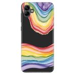 Senada Samsung Galaxy A04 ile Uyumlu Kılıf Resimli Desenli Silikon Rainbow Ametist