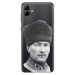 Senada Samsung Galaxy A04 İle Uyumlu Kılıf Silikon Moderna Desenli Atatürk Paşa