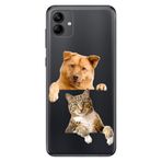 Senada Samsung Galaxy A04 İle Uyumlu Kılıf Silikon Moderna Desenli Köpek Kedi