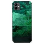Senada Samsung Galaxy A04 İle Uyumlu Kılıf Silikon Moderna Desenli Yeşil Çizim Mermer