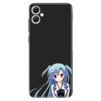 Senada Samsung Galaxy A07 İle Uyumlu Kılıf 6.7 İnc Dekoratif Silikon Baskılı Kapak Mavi Anime Kız