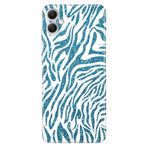 Senada Samsung Galaxy A07 İle Uyumlu Kılıf 6.7 İnc Dekoratif Silikon Baskılı Kapak Parıldayan Zebra