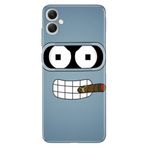 Senada Samsung Galaxy A07 İle Uyumlu Kılıf 6.7 İnc Dekoratif Silikon Baskılı Kapak Robot Smoke