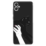 Senada Samsung Galaxy A07 İle Uyumlu Kılıf 6.7 İnc Dekoratif Silikon Baskılı Kapak Sanat Kedi