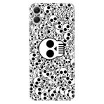 Senada Samsung Galaxy A07 İle Uyumlu Kılıf 6.7 İnc Dekoratif Silikon Baskılı Kapak Skull White