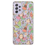Senada Samsung Galaxy A13 İle Uyumlu Kılıf 0.4Mm Lazer Kesim Silikon Kapak Çizgi Melek