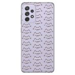 Senada Samsung Galaxy A13 İle Uyumlu Kılıf 0.4Mm Lazer Kesim Silikon Kapak Kedi Çizgi