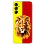 Senada Samsung Galaxy A16 5G İle Uyumlu Kılıf Telefon İle Uyumlu Kılıfı Baskılı Sarı Kırmızı Parçalı Aslan