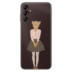 Senada Samsung Galaxy A24 İle Uyumlu Kılıf Silikon Desenli Resimli Uv Kapak Kolejli Leopar