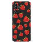 Senada Samsung Galaxy A33 İle Uyumlu Kılıf 0.4Mm Lazer Kesim Silikon Kapak Çilek Motif