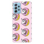 Senada Samsung Galaxy A52 İle Uyumlu Kılıf Desenli Baskılı Silikon Unicorn Donut