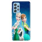 Senada Samsung Galaxy A52 ile Uyumlu Kılıf Resimli Desenli Silikon ElsaAnnaOlaf