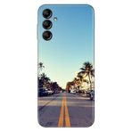 Senada Samsung Galaxy A54 İle Uyumlu Kılıf Silikon Desenli Resimli Kapak Miami Sunset
