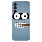 Senada Samsung Galaxy A54 İle Uyumlu Kılıf Silikon Desenli Resimli Kapak Robot Smoke