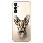 Senada Samsung Galaxy A54 İle Uyumlu Kılıf Silikon Desenli Resimli Kapak Sfenks Kedi