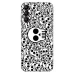 Senada Samsung Galaxy A54 İle Uyumlu Kılıf Silikon Desenli Resimli Kapak Skull White