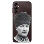 Senada Samsung Galaxy A54 İle Uyumlu Kılıf Silikon Desenli Resimli Uv Kapak Atatürk Paşa