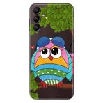 Senada Samsung Galaxy A54 İle Uyumlu Kılıf Silikon Desenli Resimli Uv Kapak Cool Baykuş