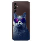 Senada Samsung Galaxy A54 İle Uyumlu Kılıf Silikon Desenli Resimli Uv Kapak Hii Cat