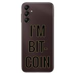 Senada Samsung Galaxy A54 İle Uyumlu Kılıf Silikon Desenli Resimli Uv Kapak I'M Bitcoin