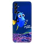 Senada Samsung Galaxy A54 İle Uyumlu Kılıf Silikon Desenli Resimli Uv Kapak Kayıp Balık