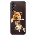 Senada Samsung Galaxy A54 İle Uyumlu Kılıf Silikon Desenli Resimli Uv Kapak Köpek Kedi