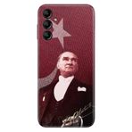Senada Samsung Galaxy A54 İle Uyumlu Kılıf Silikon Desenli Resimli Uv Kapak M.K Atatürk