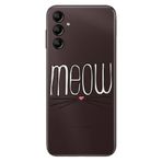 Senada Samsung Galaxy A54 İle Uyumlu Kılıf Silikon Desenli Resimli Uv Kapak Meow