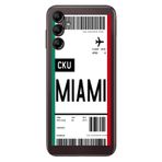 Senada Samsung Galaxy A54 İle Uyumlu Kılıf Silikon Desenli Resimli Uv Kapak Miami Uçak Bileti