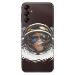 Senada Samsung Galaxy A54 İle Uyumlu Kılıf Silikon Desenli Resimli Uv Kapak Monkey Fly