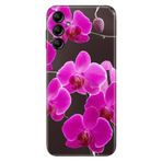 Senada Samsung Galaxy A54 İle Uyumlu Kılıf Silikon Desenli Resimli Uv Kapak Mor Orkide