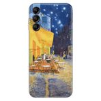 Senada Samsung Galaxy A54 İle Uyumlu Kılıf Silikon Desenli Resimli Uv Kapak Night Cafe