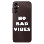 Senada Samsung Galaxy A54 İle Uyumlu Kılıf Silikon Desenli Resimli Uv Kapak No Bad Vibes