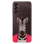 Senada Samsung Galaxy A54 İle Uyumlu Kılıf Silikon Desenli Resimli Uv Kapak Şirin Zebra