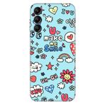 Senada Samsung Galaxy A54 İle Uyumlu Kılıf Silikon Desenli Resimli Uv Kapak Smile,Color506
