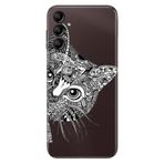 Senada Samsung Galaxy A54 İle Uyumlu Kılıf Silikon Desenli Resimli Uv Kapak Tekir Kedi Mandala