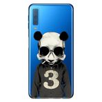 Senada Samsung Galaxy A7 2018 İle Uyumlu Kılıf Desenli Baskılı Silikon Skull Panda