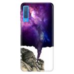 Senada Samsung Galaxy A7 2018 İle Uyumlu Kılıf Desenli Baskılı Silikon Smoke