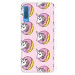 Senada Samsung Galaxy A7 2018 İle Uyumlu Kılıf Desenli Baskılı Silikon Unicorn Donut