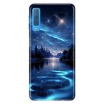 Senada Samsung Galaxy A7 2018 ile Uyumlu Kılıf Resimli Desenli Silikon Gece Yarısı