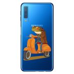 Senada Samsung Galaxy A7 2018 ile Uyumlu Kılıf Resimli Desenli Silikon Gezgin Kurbağa