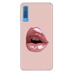 Senada Samsung Galaxy A7 2018 ile Uyumlu Kılıf Resimli Desenli Silikon Lipstick