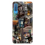 Senada Samsung Galaxy A7 2018 ile Uyumlu Kılıf Resimli Desenli Silikon Newyork Retro