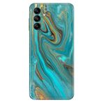 Senada Samsung Galaxy M34 ile Uyumlu Kılıf Resimli Desenli Silikon Liquid Mermer