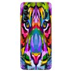 Senada Samsung Galaxy M34 ile Uyumlu Kılıf Resimli Desenli Silikon Retro Aslan