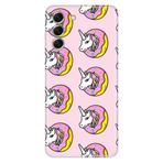 Senada Samsung Galaxy S21 Fe İle Uyumlu Kılıf Desenli Baskılı Silikon Unicorn Donut