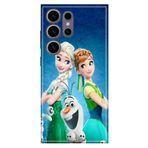Senada Samsung Galaxy S24 Ultra ile Uyumlu Kılıf Resimli Desenli Silikon ElsaAnnaOlaf